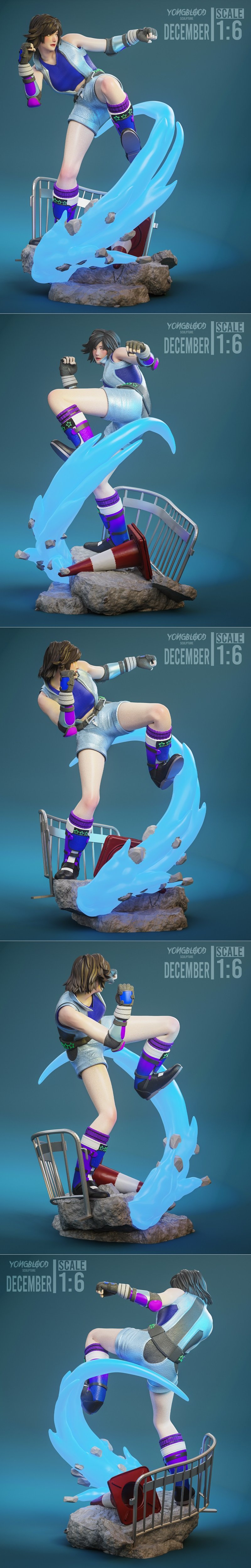 永血雕塑 - 佐仓绫音 - 3D打印模型|Yongblood Sculpture – Asuka Kazama – 3D Print Model STL