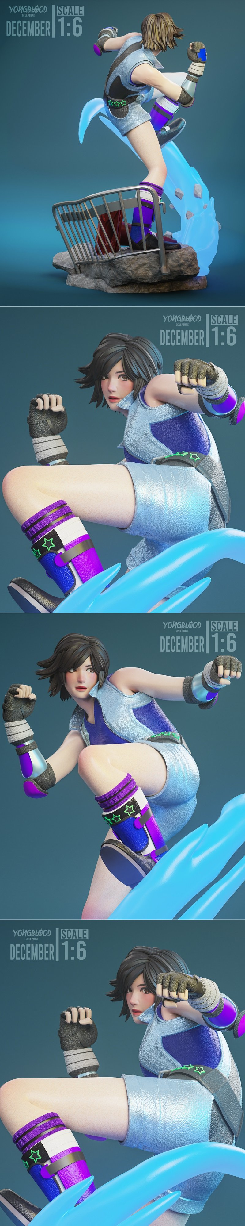 永血雕塑 - 佐仓绫音 - 3D打印模型|Yongblood Sculpture – Asuka Kazama – 3D Print Model STL