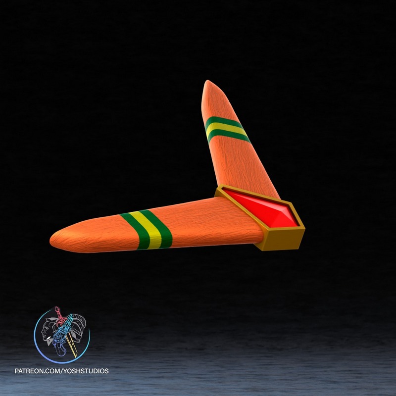 宝可梦3D打印模型：波波（Boomerang）|Yosh Studios – Zelda Boomerang – 3D Print Model