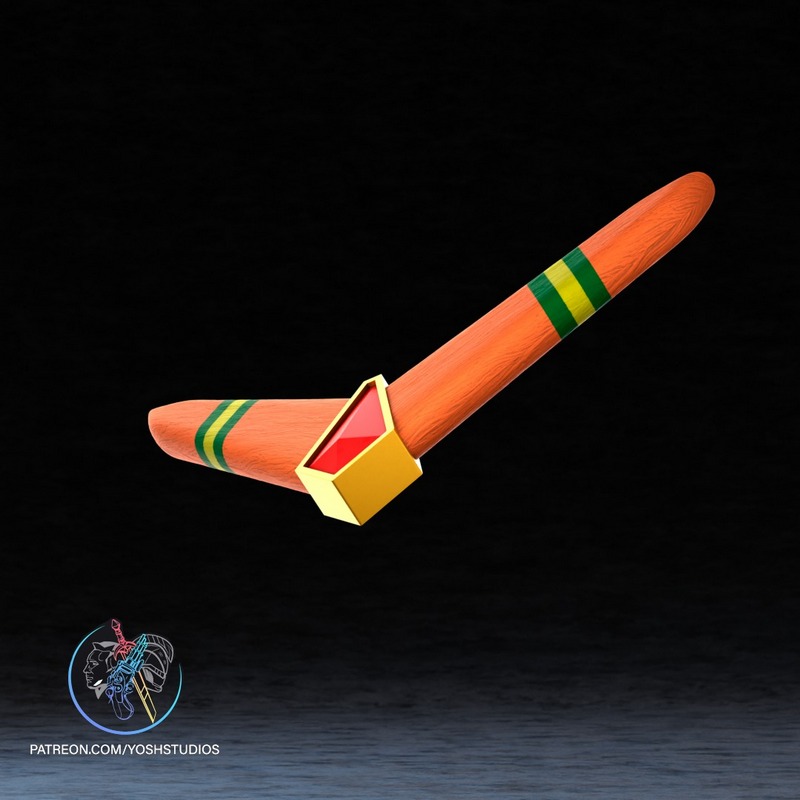 宝可梦3D打印模型：波波（Boomerang）|Yosh Studios – Zelda Boomerang – 3D Print Model