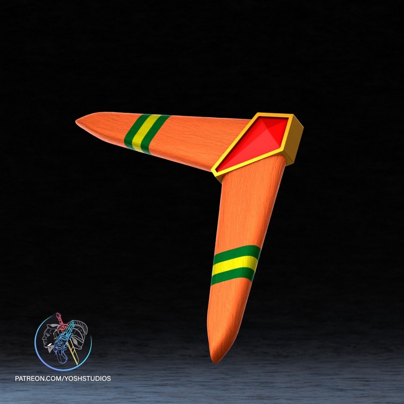 宝可梦3D打印模型：波波（Boomerang）|Yosh Studios – Zelda Boomerang – 3D Print Model