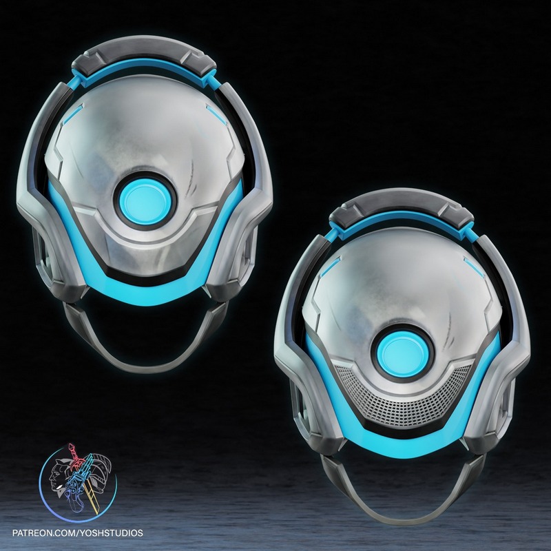 Yosh Studios旗下作品《Maker Rivals》角色头盔3D打印模型|Yosh Studios – Maker Rivals Helmet – 3D Print Model