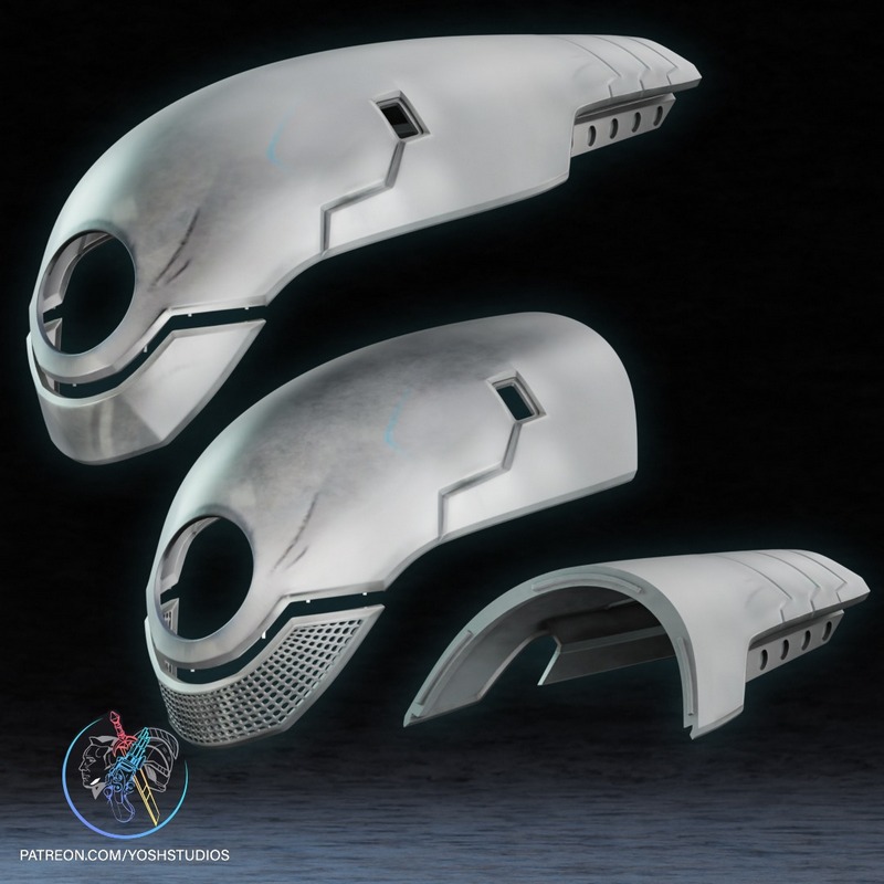 Yosh Studios旗下作品《Maker Rivals》角色头盔3D打印模型|Yosh Studios – Maker Rivals Helmet – 3D Print Model