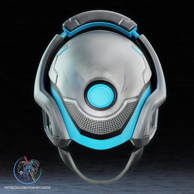 Yosh Studios旗下作品《Maker Rivals》角色头盔3D打印模型|Yosh Studios – Maker Rivals Helmet – 3D Print Model
