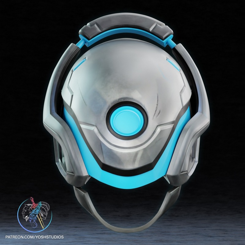 Yosh Studios旗下作品《Maker Rivals》角色头盔3D打印模型|Yosh Studios – Maker Rivals Helmet – 3D Print Model