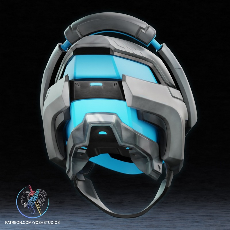 Yosh Studios旗下作品《Maker Rivals》角色头盔3D打印模型|Yosh Studios – Maker Rivals Helmet – 3D Print Model
