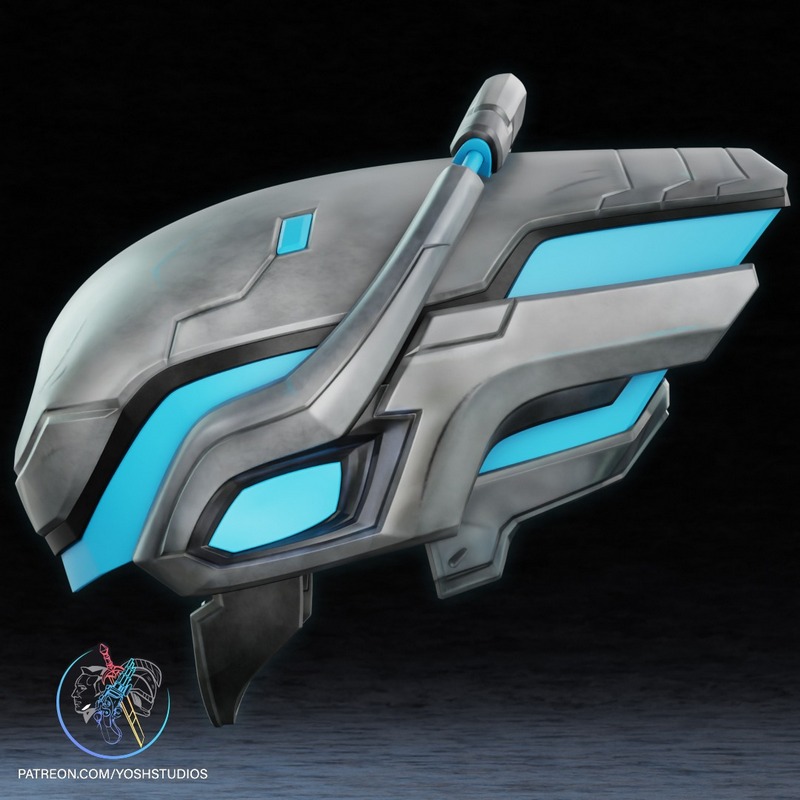 Yosh Studios旗下作品《Maker Rivals》角色头盔3D打印模型|Yosh Studios – Maker Rivals Helmet – 3D Print Model