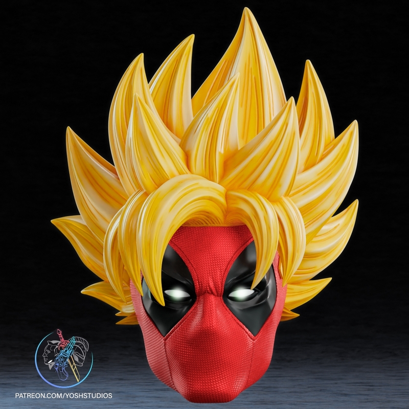 Yosh Studios - 超级死侍面具 - 3D打印模型|Yosh Studios – Super Deadpool Mask – 3D Print Model
