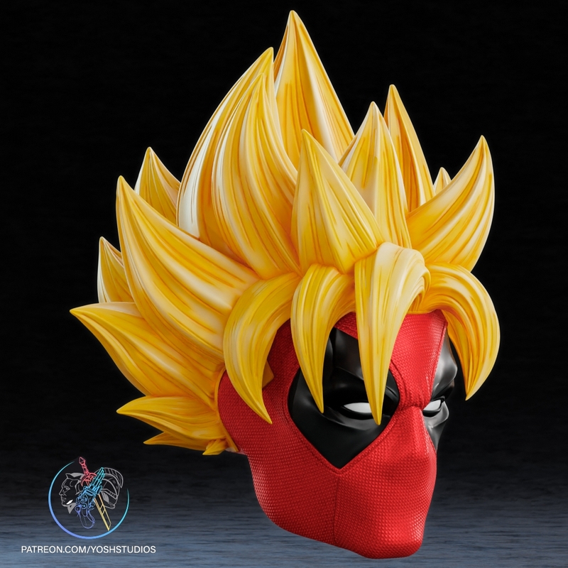 Yosh Studios - 超级死侍面具 - 3D打印模型|Yosh Studios – Super Deadpool Mask – 3D Print Model