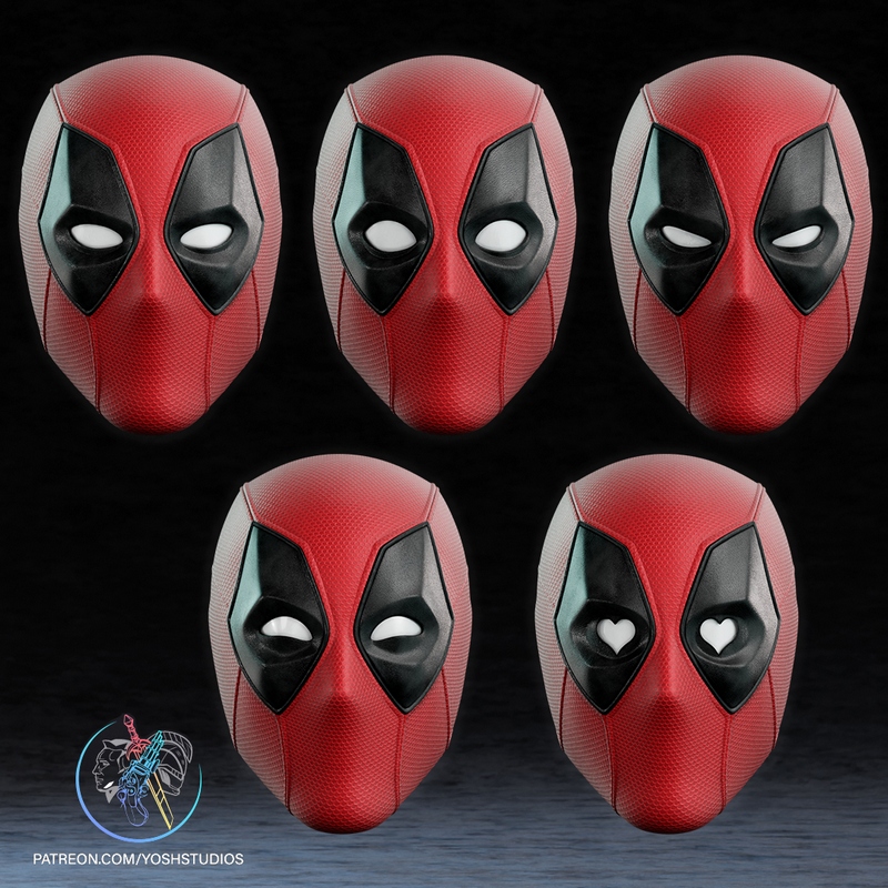 Yosh Studios-死侍3-3D打印模型|Yosh Studios – Deadpool 3 Mask – 3D Print Model