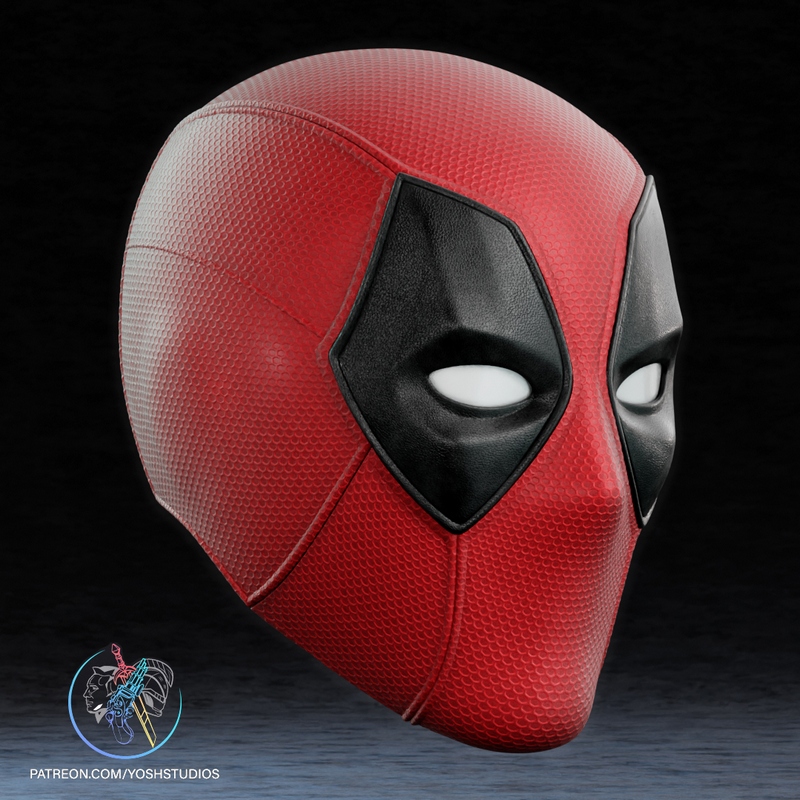 Yosh Studios-死侍3-3D打印模型|Yosh Studios – Deadpool 3 Mask – 3D Print Model