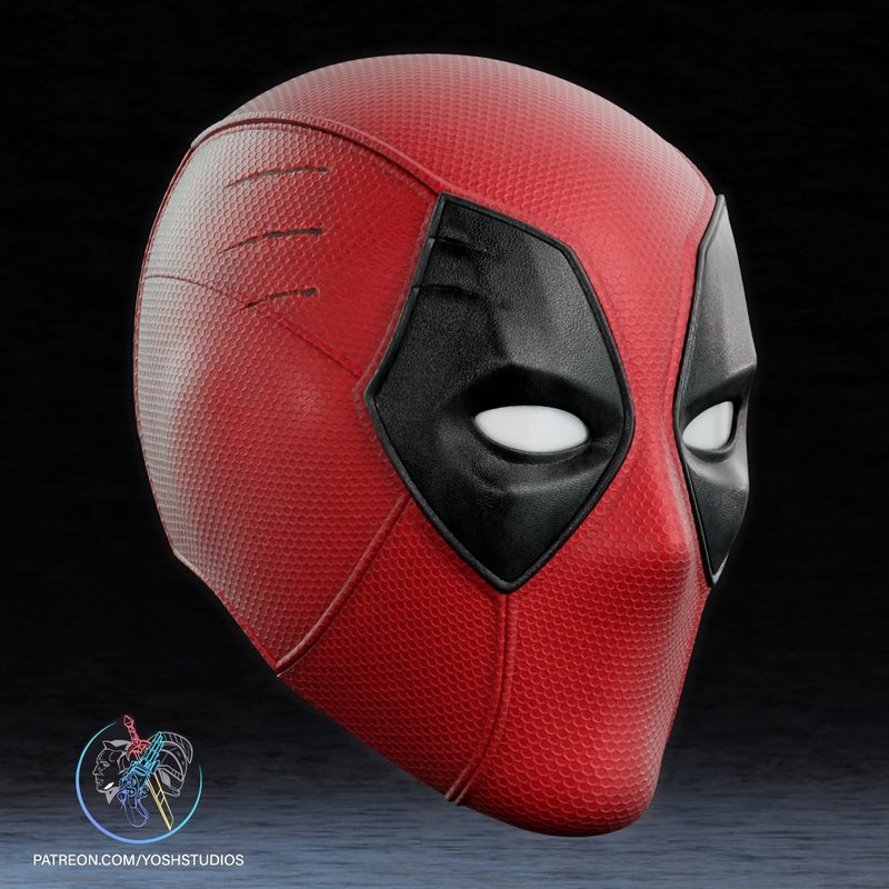 Yosh Studios-死侍3-3D打印模型|Yosh Studios – Deadpool 3 Mask – 3D Print Model