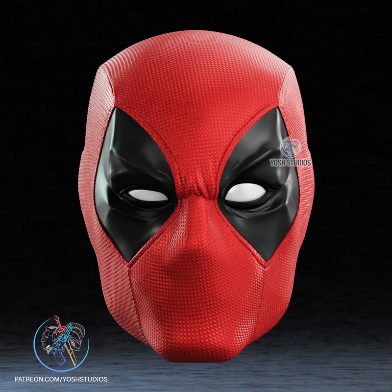 Yosh Studios - 3D打印模型 - 复刻死侍面具|Yosh Studios – Comic Deadpool Mask – 3D Print Model