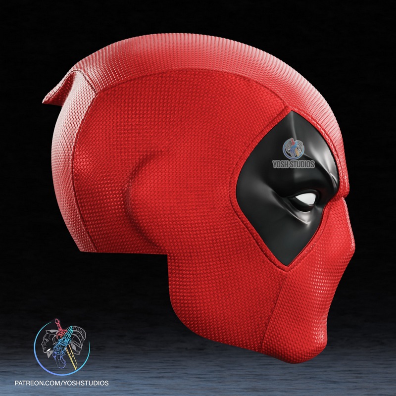 Yosh Studios - 3D打印模型 - 复刻死侍面具|Yosh Studios – Comic Deadpool Mask – 3D Print Model