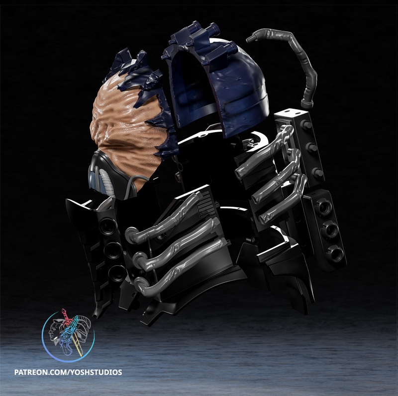 Yosh Studios - 全员为一头盔 3D打印模型|Yosh Studios – All For One Helmet – 3D Print Model