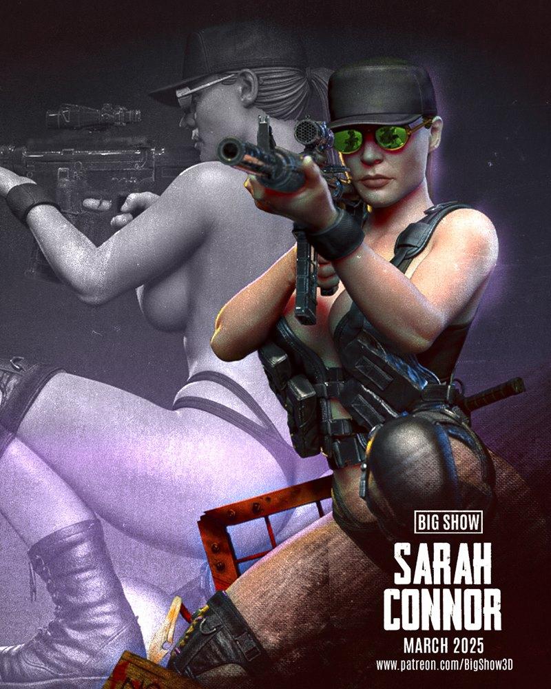 Big Show - 萨拉·康纳 - 3D打印模型|Big Show – Sarah Connor – 3D Print Model STL