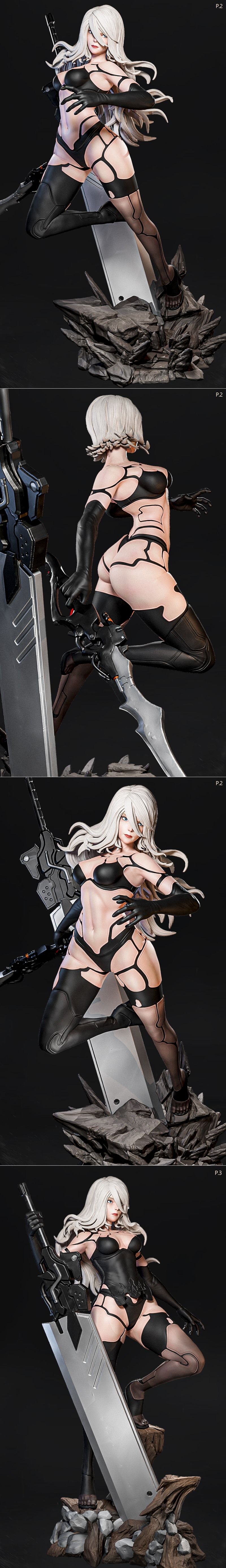 E.S.怪物 A2款 3D打印模型（含3个版本）|E.S Monster – A2 (includes 3 versions) – 3D Print Model STL
