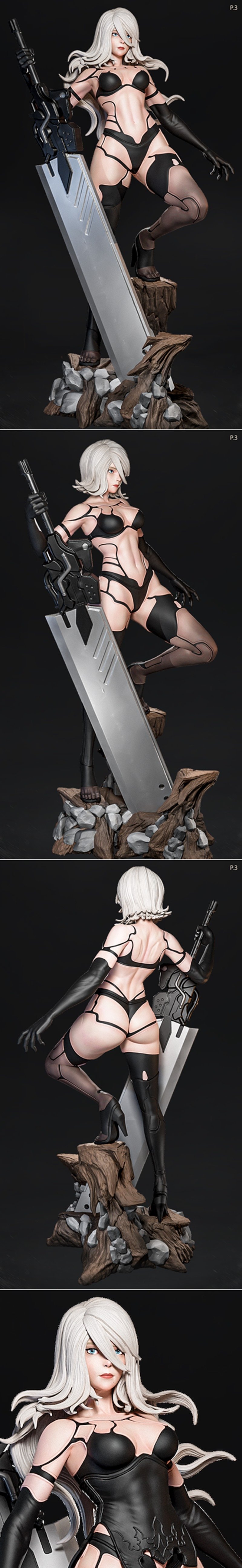 E.S.怪物 A2款 3D打印模型（含3个版本）|E.S Monster – A2 (includes 3 versions) – 3D Print Model STL