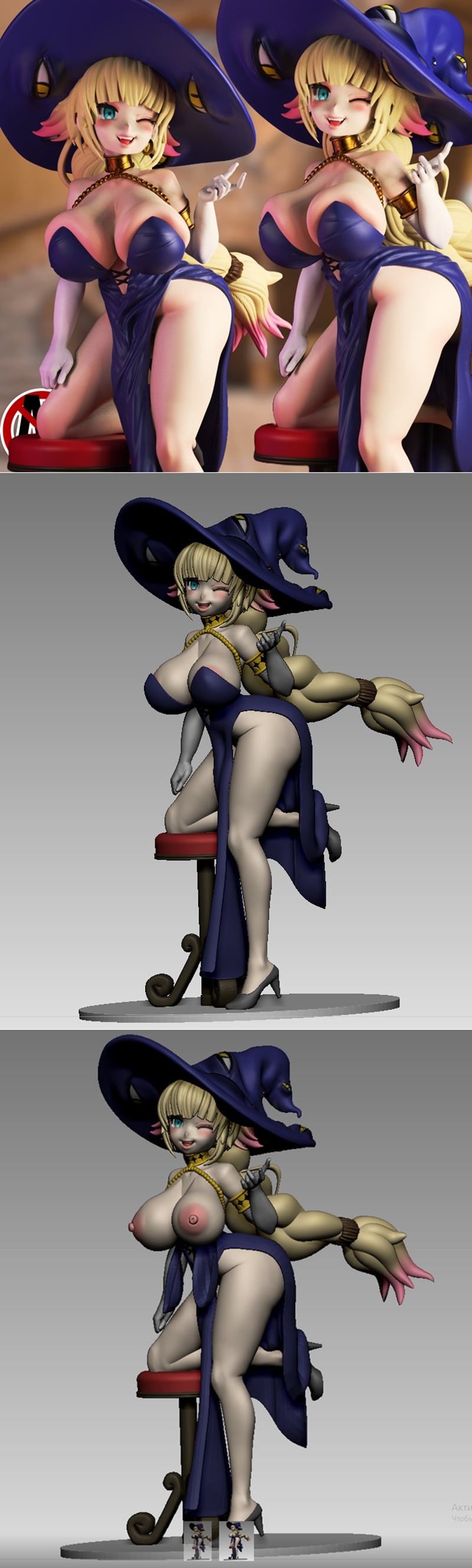 Yoru Studio旗下《伟大法师德米亚》3D打印模型|Yoru Studio – Great Mage Demia – 3D Print Model STL