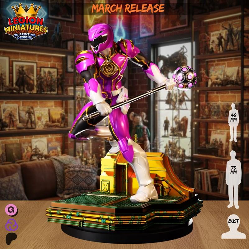 Legion Miniatures – Marvel – Pink ranger – 3D Print Model STL