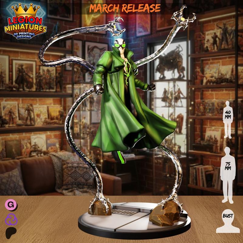 漫威 章鱼侠 3D打印模型|Legion Miniatures – Marvel – Octopus – 3D Print Model STL