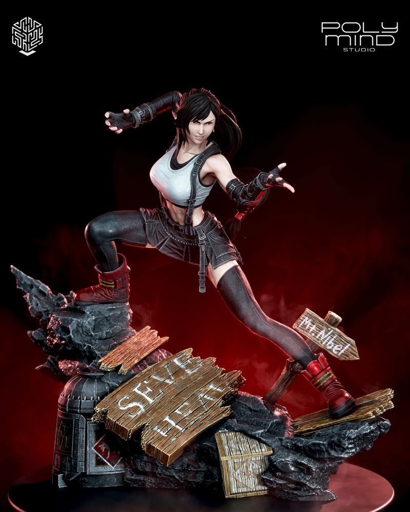 PolyMind Studio - 《最终幻想7》蒂法·洛克哈特 - 3D打印模型|PolyMind Studio – Tifa Lockhart – Final Fantasy VII – 3D Print Model