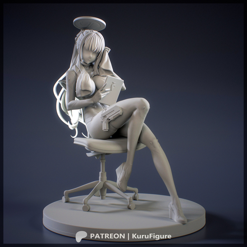 Kuru Figures - 《蓝档案》3D打印模型|Kuru Figures – Rio – Blue Archive – 3D Print Model