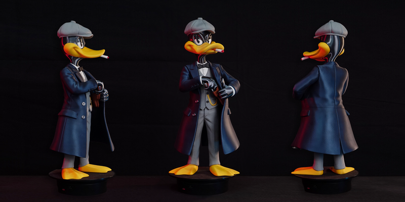 鸭嘴兽风格佩克莱盲人城市潮流3D打印模型|Daffy Duck – Peaky Blinders Urban Vibes – 3D Print Model