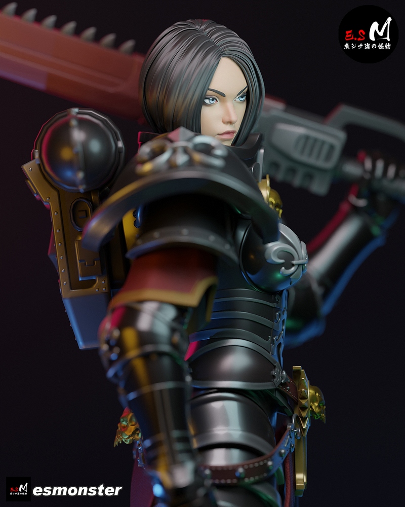 E.S怪物——战斗姐妹 3D打印模型|E.S Monster – Battle Sister – 3D Print Model