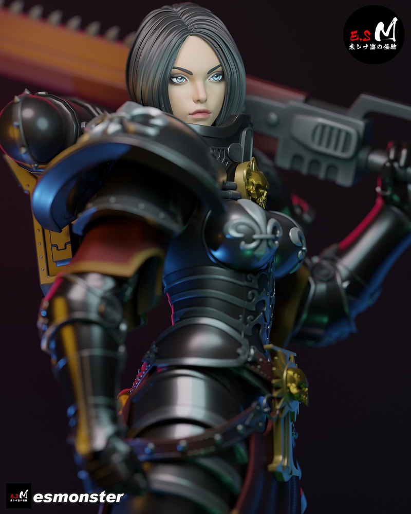 E.S怪物——战斗姐妹 3D打印模型|E.S Monster – Battle Sister – 3D Print Model