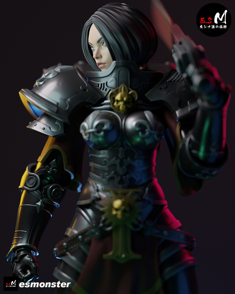 E.S怪物——战斗姐妹 3D打印模型|E.S Monster – Battle Sister – 3D Print Model