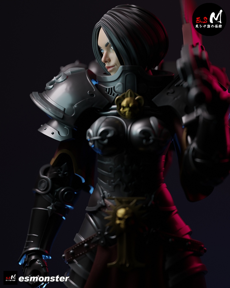 E.S怪物——战斗姐妹 3D打印模型|E.S Monster – Battle Sister – 3D Print Model