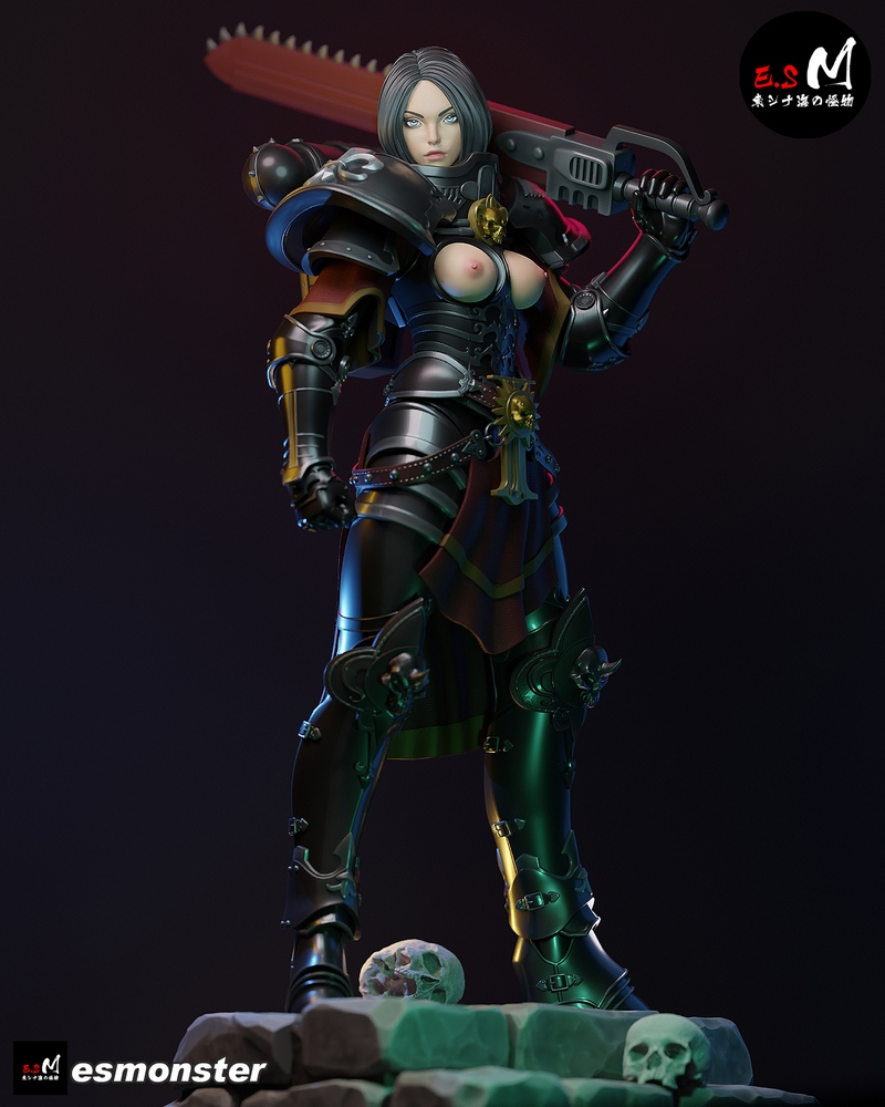 E.S怪物——战斗姐妹 3D打印模型|E.S Monster – Battle Sister – 3D Print Model