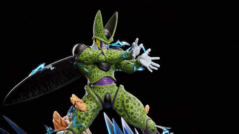 完美细胞凯梅拉——3D打印模型|Perfect Cell Kamehameha – 3D Print Model