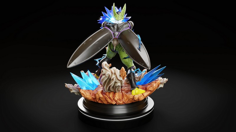 完美细胞凯梅拉——3D打印模型|Perfect Cell Kamehameha – 3D Print Model