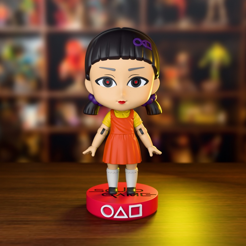 Chibi Land Figures – Squid Game Doll – Round Six – Chibi Figure – 3D Print Model