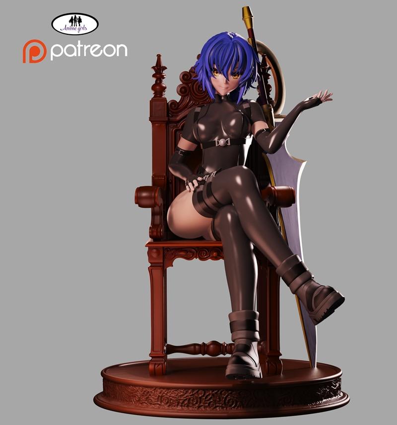 《高中的吸血鬼之恋：雪乃》3D打印模型|Anime Girls – Xenovia – High School DxD – 3D Print Model STL