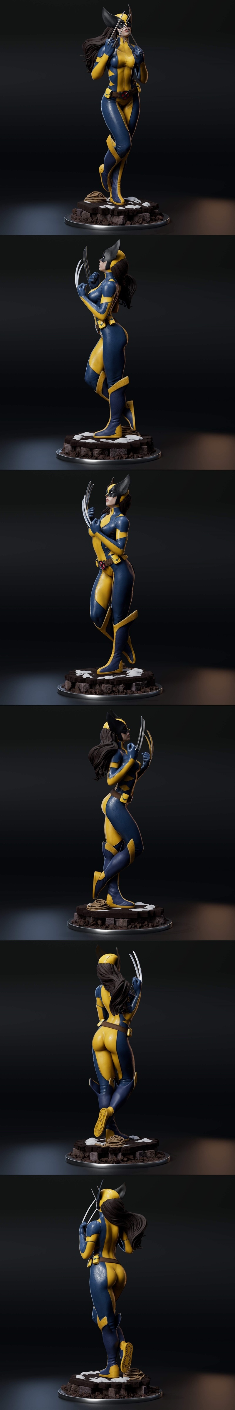 Abe3D - 金刚狼 - 拉拉·金尼 3D打印模型|Abe3D – Laura Kinney Wolverine – 3D Print Model STL
