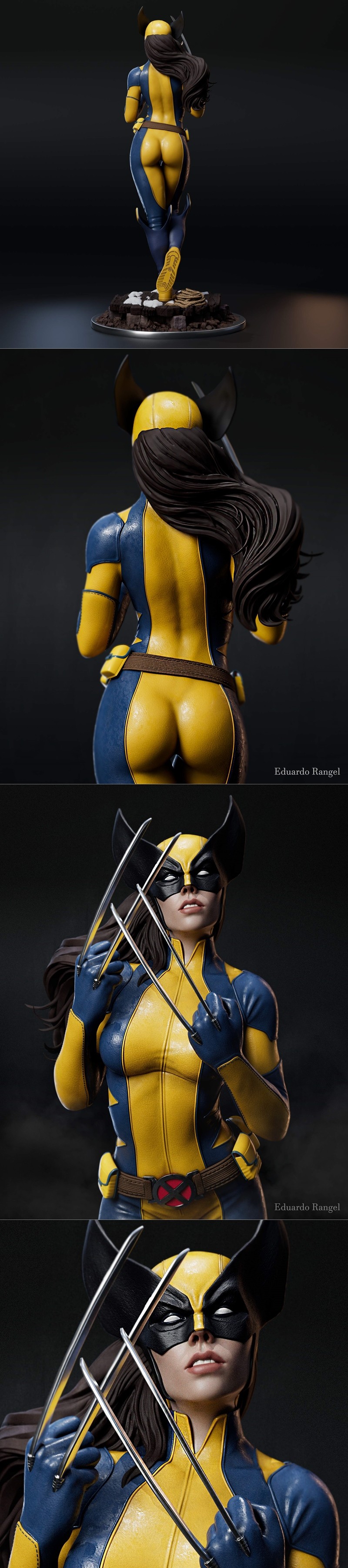 Abe3D - 金刚狼 - 拉拉·金尼 3D打印模型|Abe3D – Laura Kinney Wolverine – 3D Print Model STL