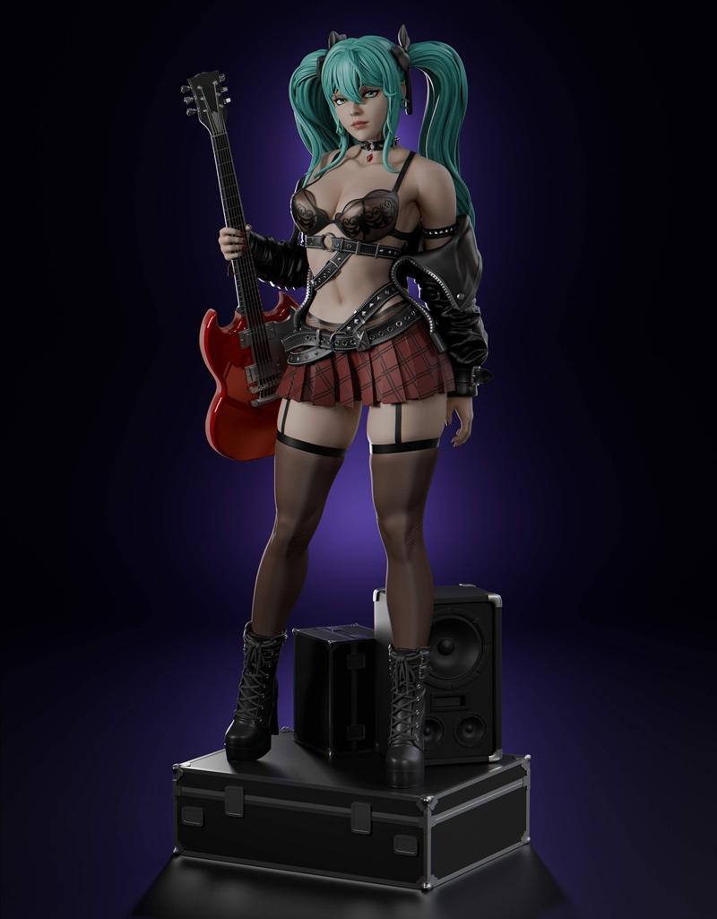 Abe3D – Hatsune Miku Rock ver – 3D Print Model STL