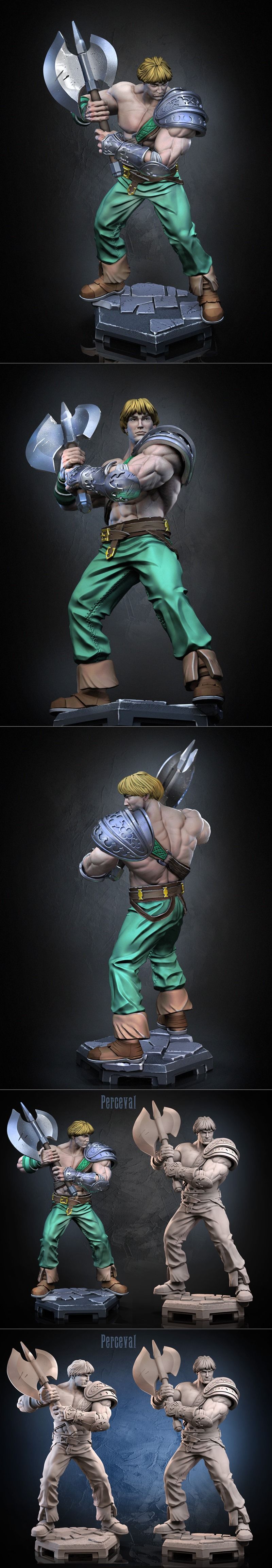 Dragun Studios - 阿尔贝特 v1 - 3D打印模型|Dragun Studios – Perceval v1 – 3D Print Model STL