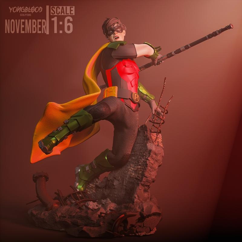 永血雕塑 – 罗宾 – 3D打印模型|Yongblood Sculpture – Robin – 3D Print Model STL