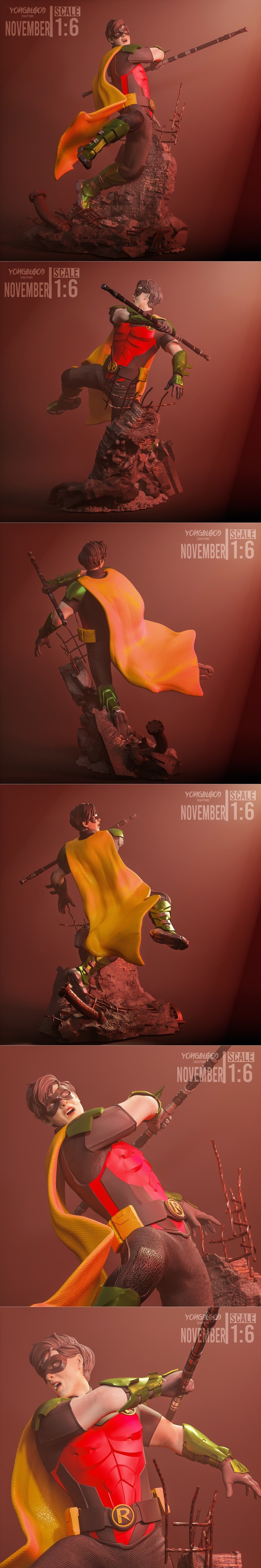 永血雕塑 – 罗宾 – 3D打印模型|Yongblood Sculpture – Robin – 3D Print Model STL