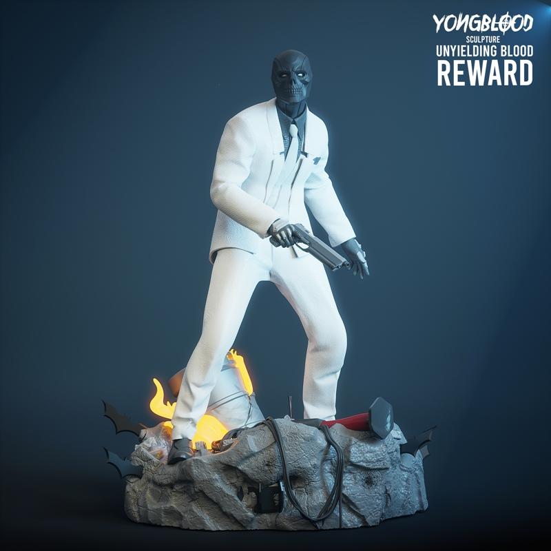 黑面具雕塑 3D打印模型|Yongblood Sculpture – Blackmask – 3D Print Model STL