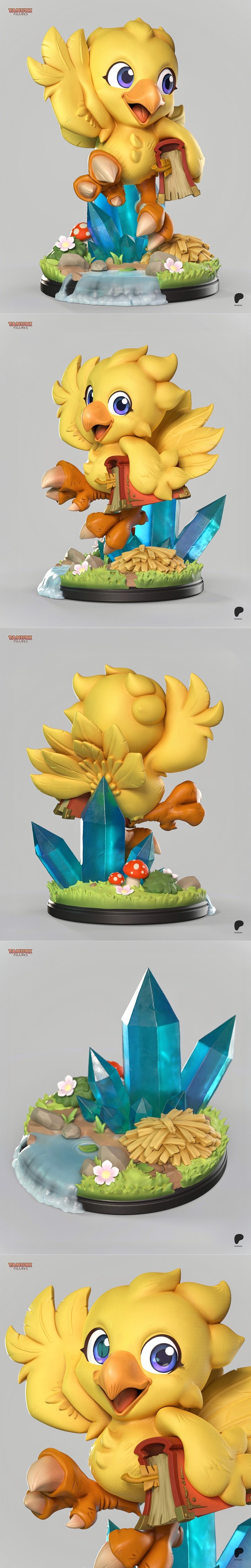 Tanuki Figures – Chocobo Chibi – 3D Print Model STL
