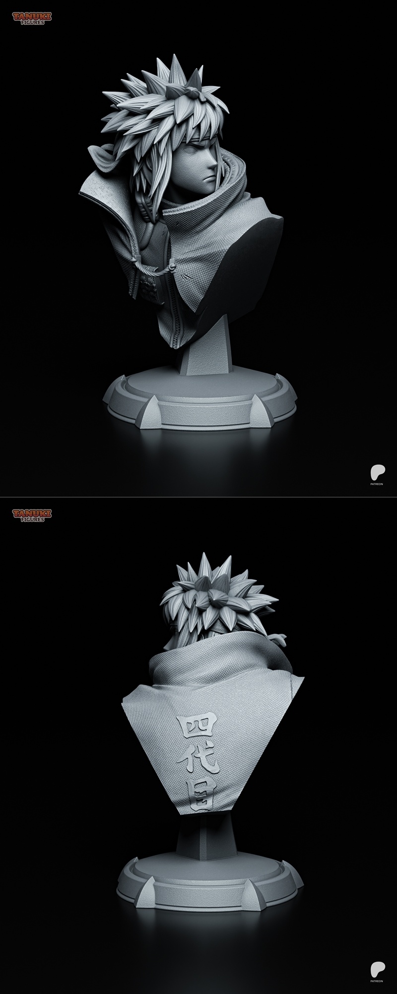 Tanuki Figures – Minato Bust – 3D Print Model STL
