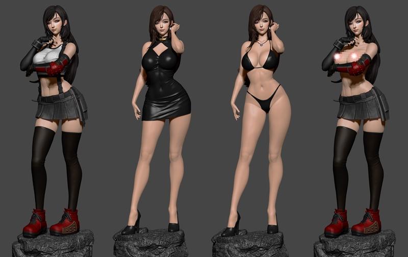 火星工作室 - 女神之刃Tifa洛克哈特 - 3D打印模型|Mars Studio – Tifa Lockhart Collection – 3D Print Model STL
