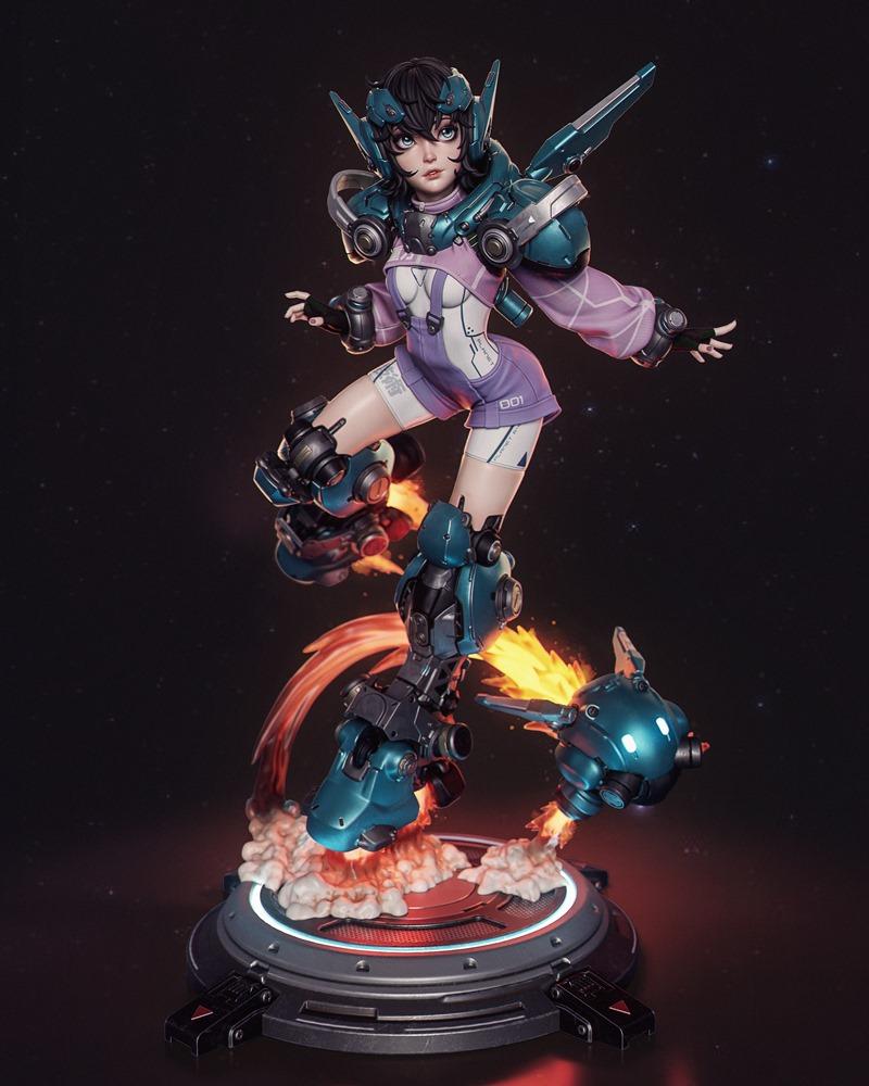 CA 3D Studios – Nillai and BBlue (Mechagirl) – 3D Print Model STL