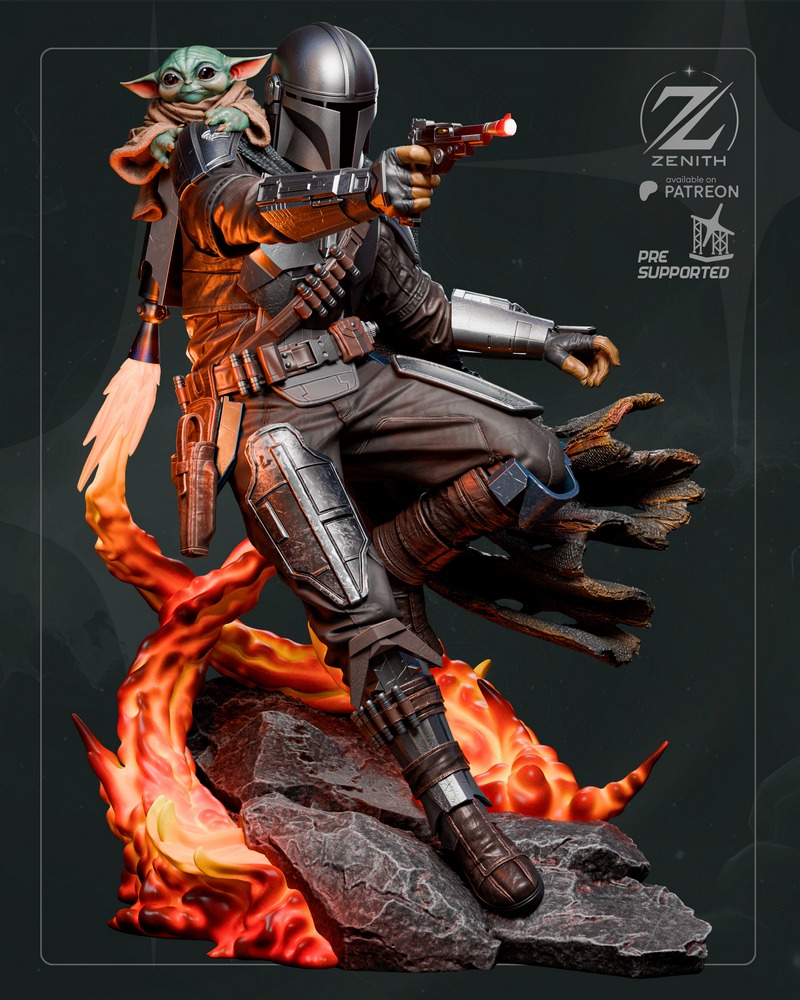 Zenith Studios – Mandalorian and Grogu Sculpt – 3D Print Model