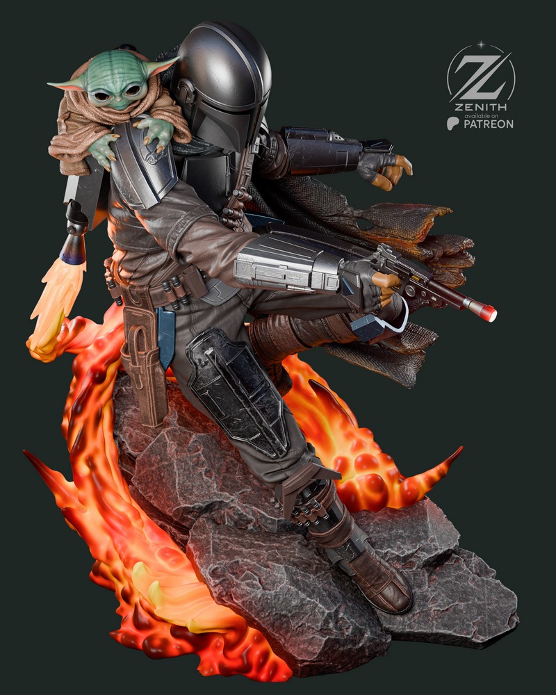Zenith Studios – Mandalorian and Grogu Sculpt – 3D Print Model